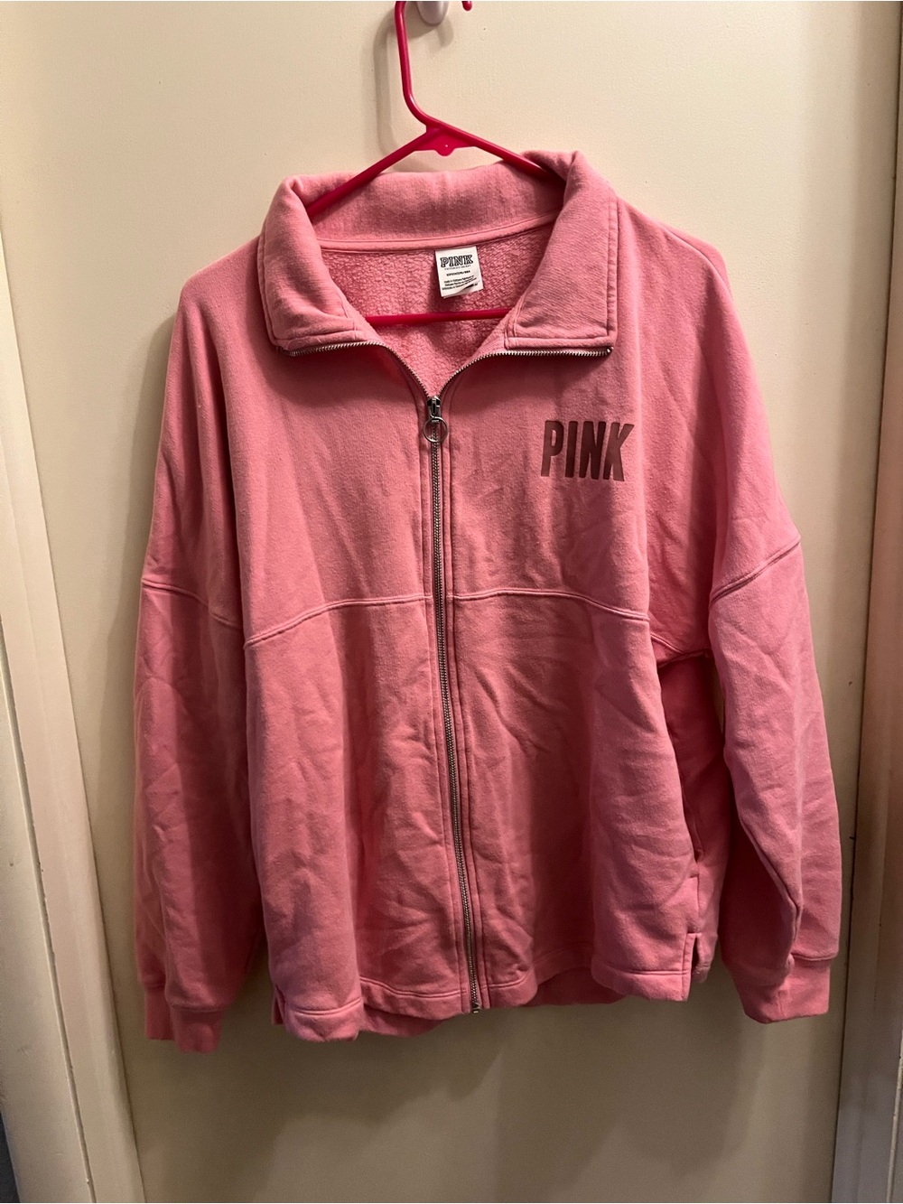 PINK Victoria's Secret Plush Fleece Hoodie in Bubblegum Pink